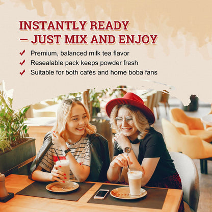 52USA Milk Tea Flavored Powder (3-in-1) 1kg – Instant Pre-Mixed Beverage Powder with Cream, Sugar & Milk Tea Flavor for Hot or Cold Drinks & Frappes