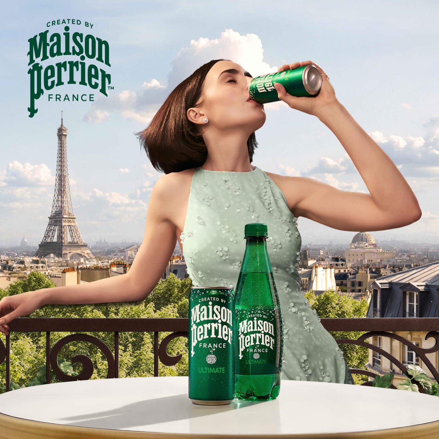 Maison Perrier Ultimate Sparkling Water, 16.9 Fl Oz Plastic Water Bottles, 6 Count