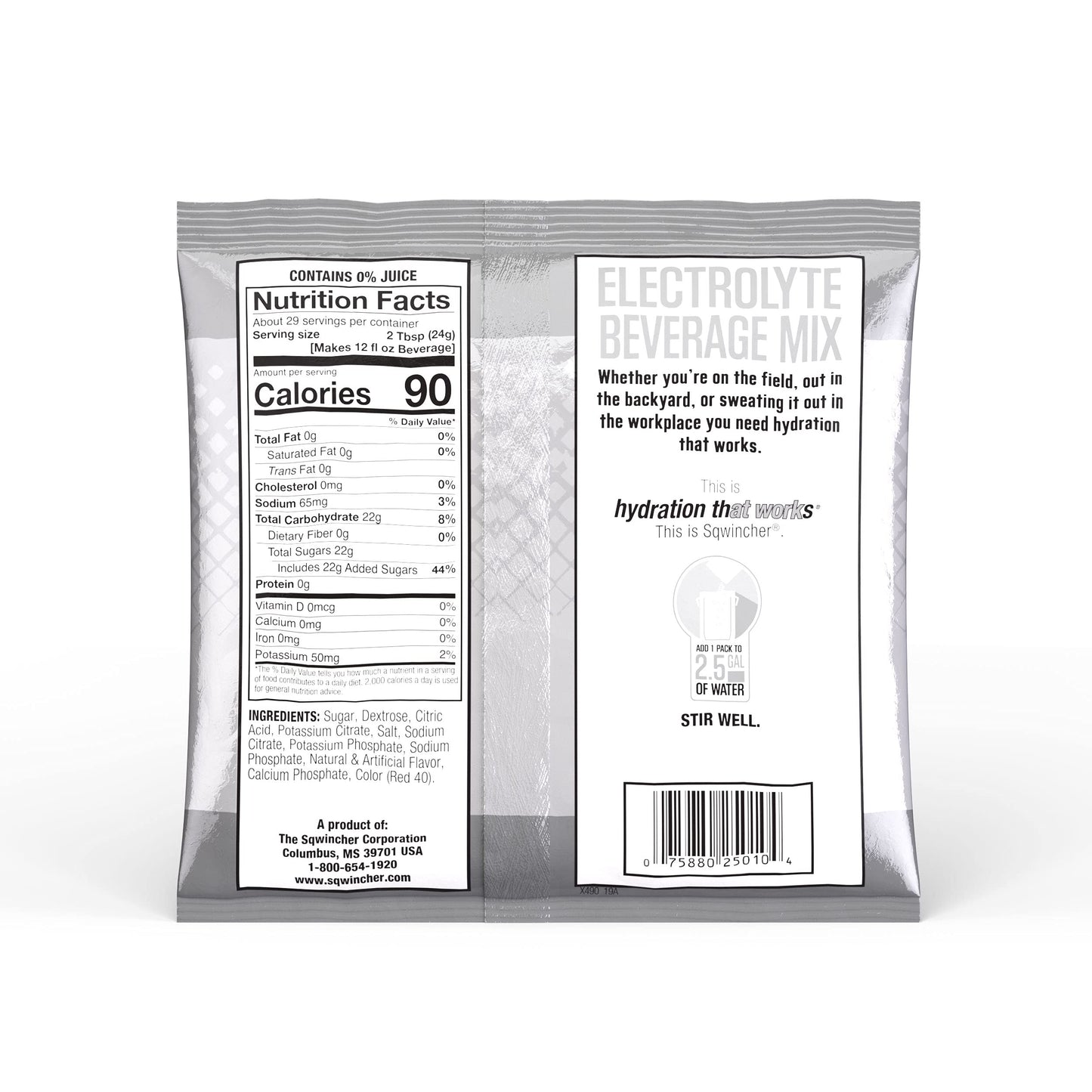 Sqwincher Powder Pack | Cool Citrus Flavored | Low Calorie | Low Sodium | Electrolyte Replenishment Hydration Drink Mix | Just Add to 5 Gallons of Water | 47.66 oz packet (pack of 16)