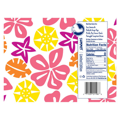 Polar Seltzer Limited Edition Sparkling Water, Summer Variety Pack, 12 fl oz cans, 12 pack
