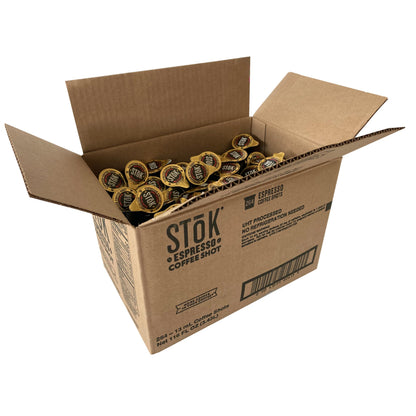 SToK Espresso Coffee Shots, Black, Unsweetened, Dark Roast Coffee, Ready to Drink, Use for Lattes, Americanos, 13 ML Pods, 264 Count