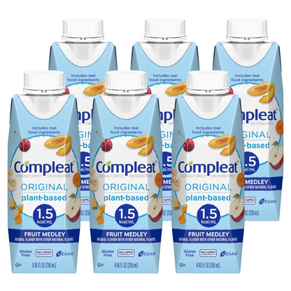 Nestle Compleat Original 1.5 Tube Feeding Formula Fruit Medley 250 mL Carton 24 Ct