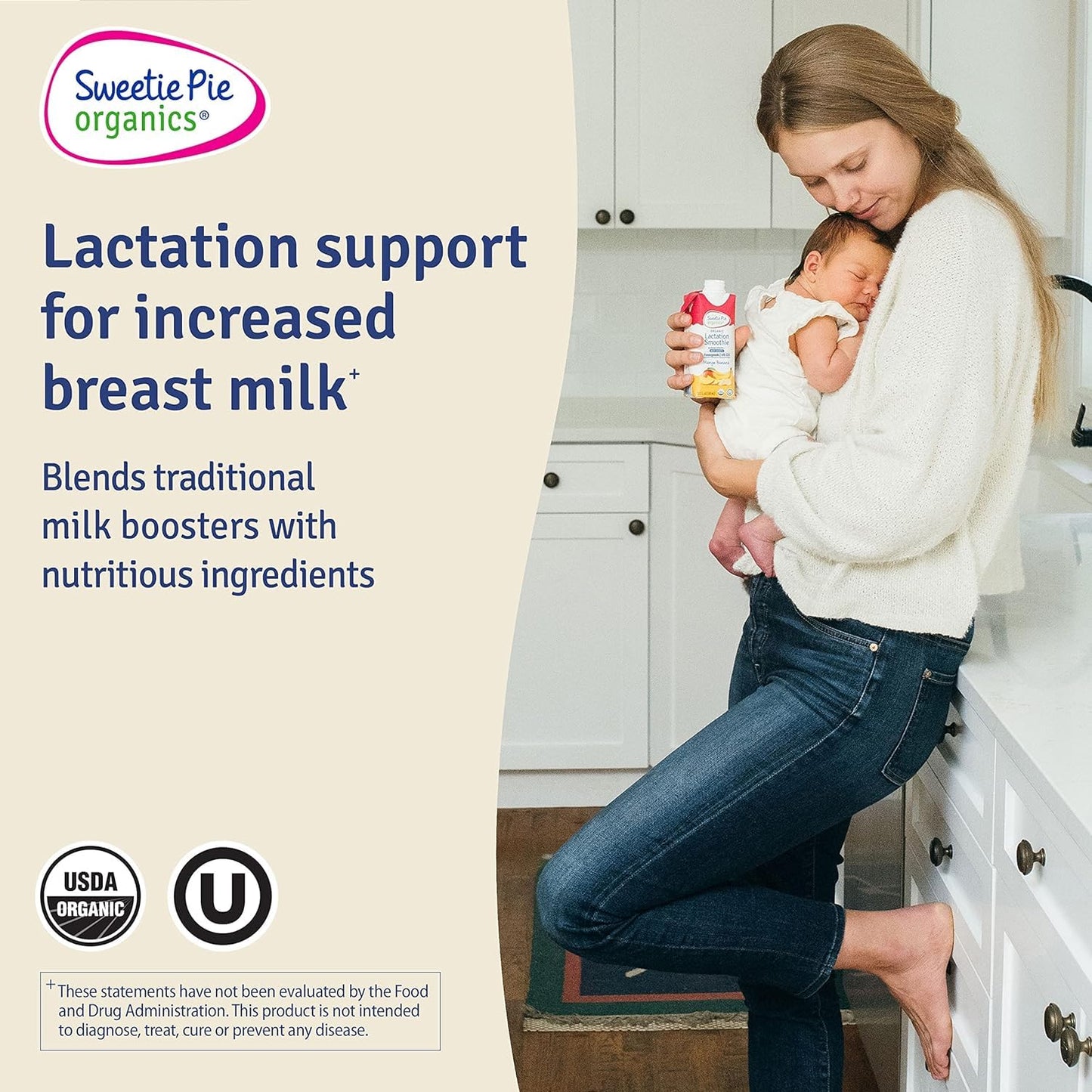 Sweetie Pie Organics Lactation Smoothie, Mango Banana with Apple Pear, Variety Pack, 8 Count