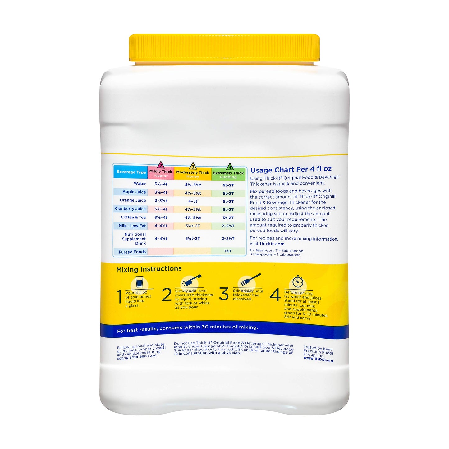 Thick-It Original Food & Beverage Thickener, Flavorless Powder for Dysphagia (IDDSI), Digestible Swallowing Aid, Easy-to-Mix & Instant Dissolve, Used in Hot & Cold Food, 36 oz Canister (Pack of 2)