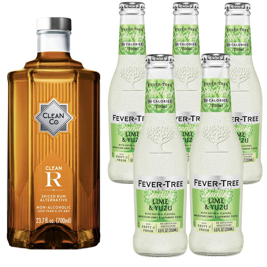 Clean Co Non-Alcoholic Rum Alternative 700ml Bottle | with Premium Quality Lime & Yuzu - Batanga