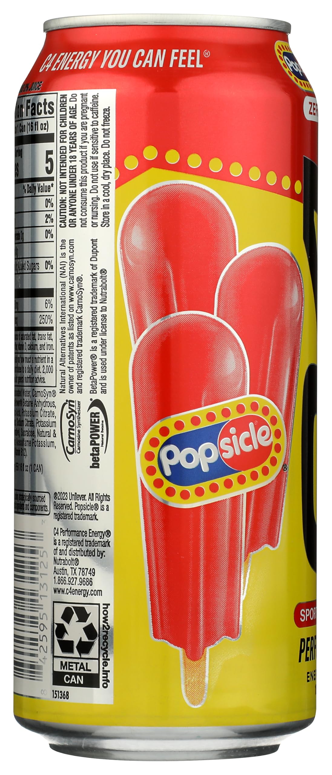 C4 Performance Energy Drink Cherry Popsicle 16oz
