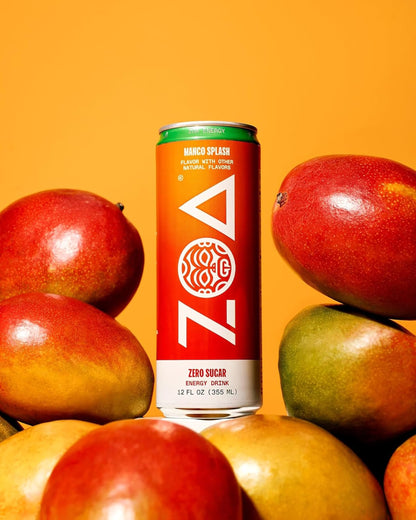 ZOA Zero Sugar Energy Drinks, Variety Pack - Sugar Free with Electrolytes, Healthy Vitamin C, Amino Acids, Essential B-Vitamins, and Caffeine from Green Tea (MS, TP, FG, WO)- 12 Fl Oz (12-Pack)