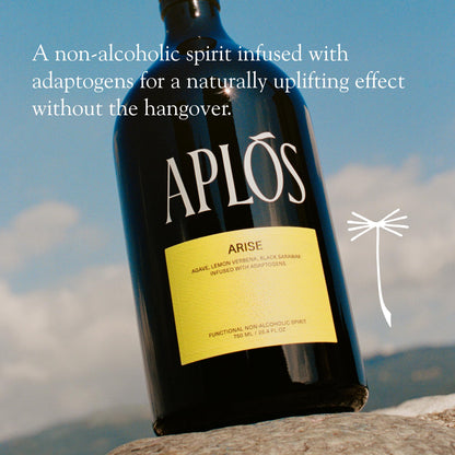 Aplós ARISE Non-Alcoholic Adaptogen-Infused Beverage, Tequila Style Alternative, Formulated to Elevate Mood, (750ml)