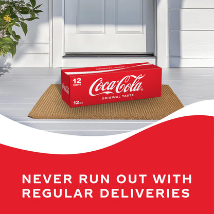 Coca-Cola Fridge Pack Soda Soft Drink, 12 fl oz Cans, 12 Pack - Classic Cola Soda Cans