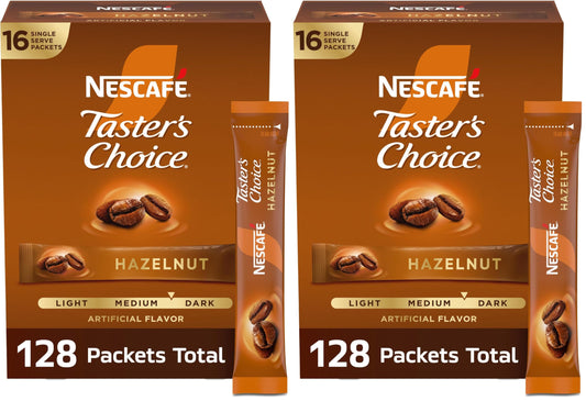 Nescafe Taster's Choice Instant Coffee Beverage, Hazelnut, 16 count (Pack of 16)