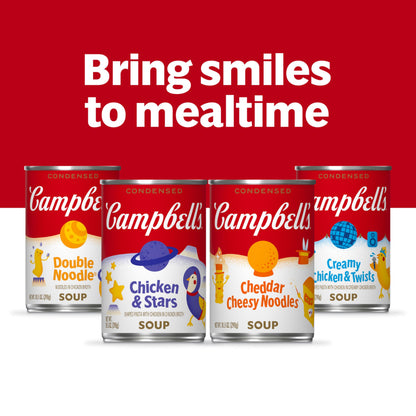Campbell’s Condensed Kids Chicken and Stars Soup, 10.5 oz Can (4 Pack)