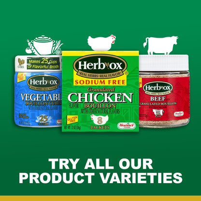 HERB-OX Chicken Bouillon Cubes, 25 Count (Pack of 12)
