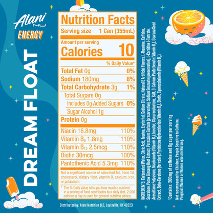 Alani Nu Dream Float Sugar Free Energy Drink (Pack of 12)