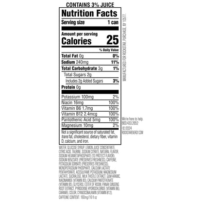 Rockstar Energy Drink with Caffeine Taurine and Electrolytes,Recovery Lemonade,16oz (Packaging May Vary),(Pack of 24)