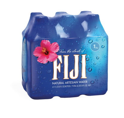 FIJI Water Artesian Water, 33.8 Fl Ounce Bottle (6-Pack)