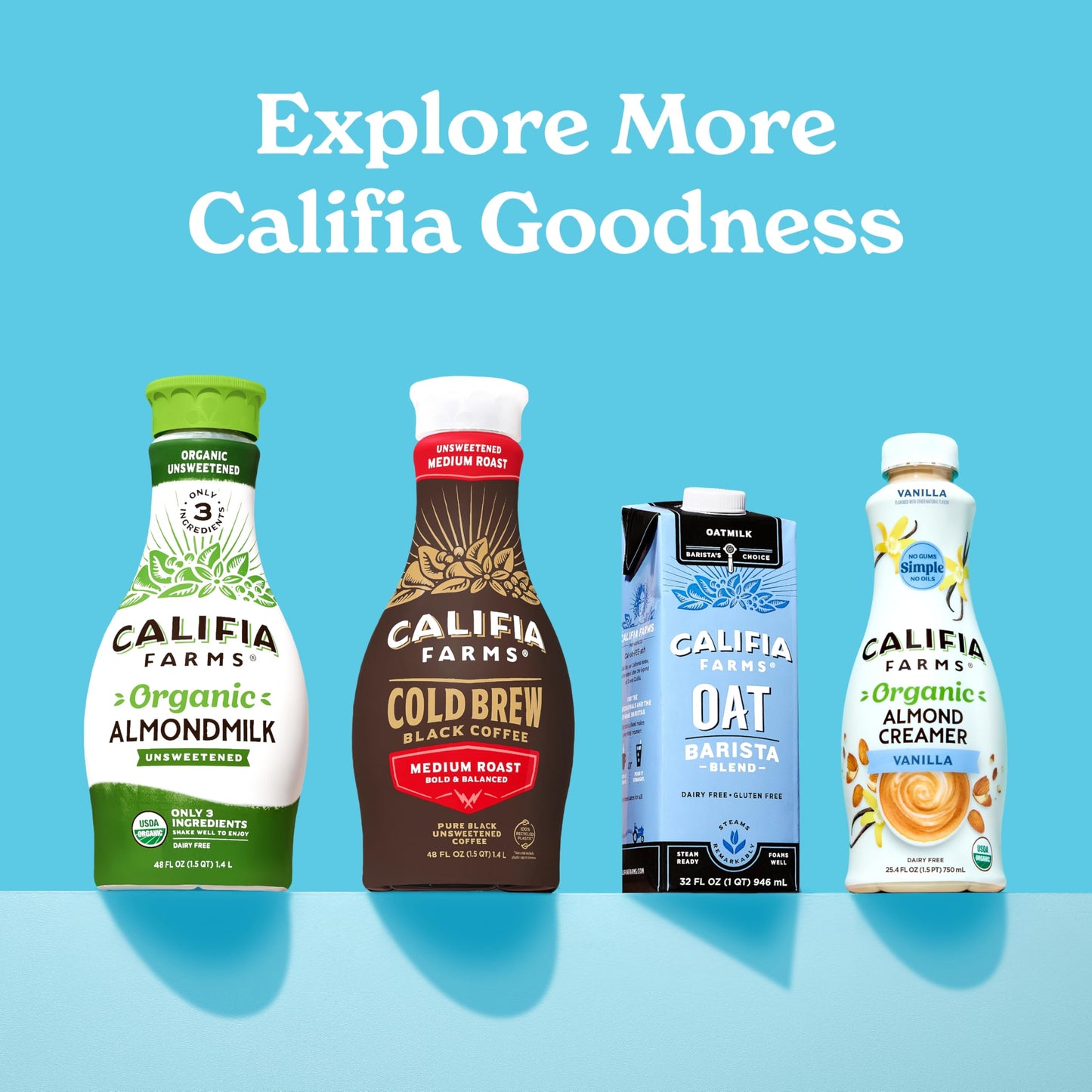 Califia Farms - Heavy Whip Cream Dairy Free Substitute 16.9 Oz, Soy Free, Plant Based, Vegan, Non GMO, Sugar Free, Heavy Whipping Cream