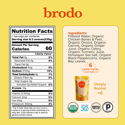 Brodo Broth Bundle with Variety Pack and Deeply Rooted Chicken Broth, 8.3 oz (12 Cups Total)