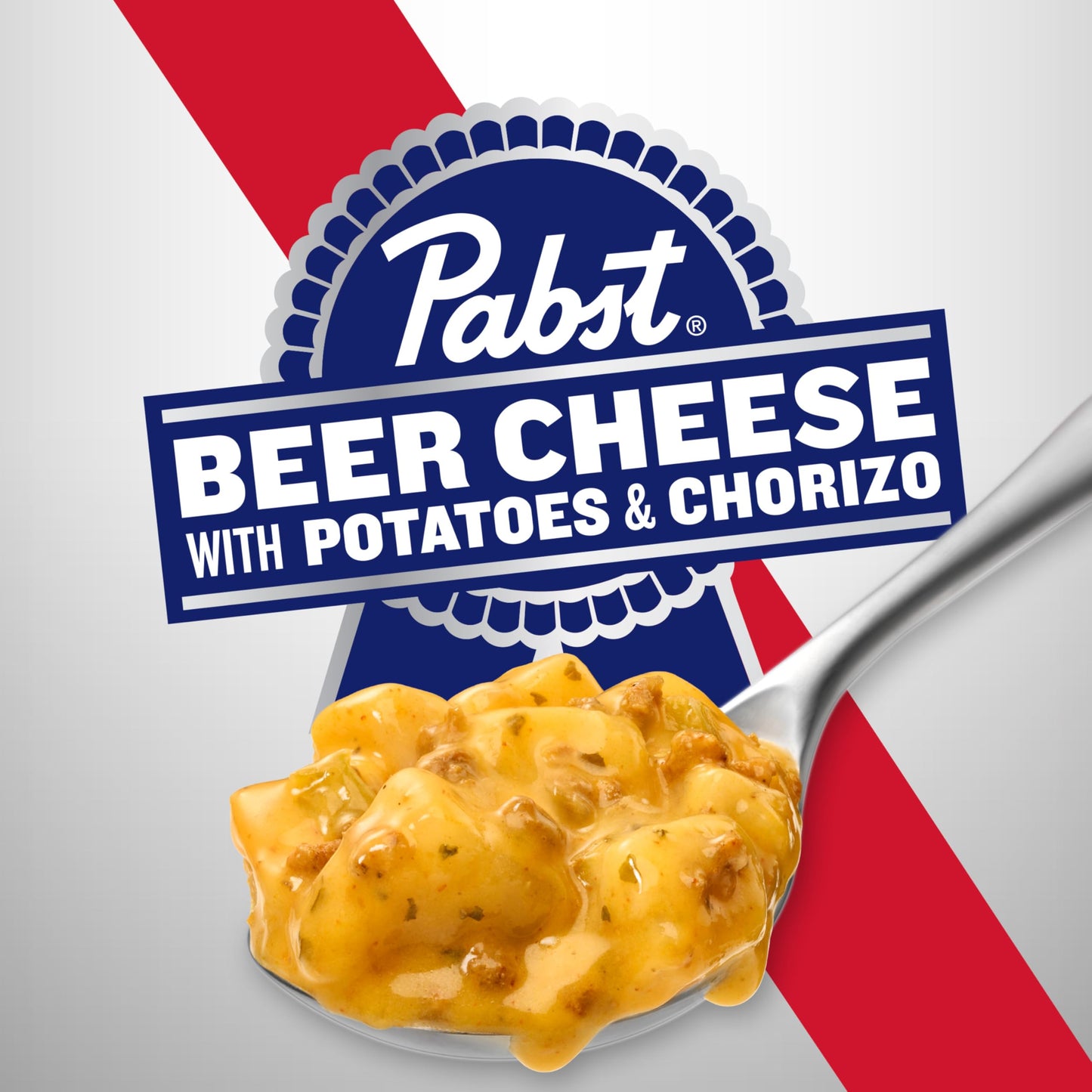 Campbell’s Chunky x Pabst Blue Ribbon Beer Cheese with Potatoes & Chorizo Soup, 18.8 oz Can