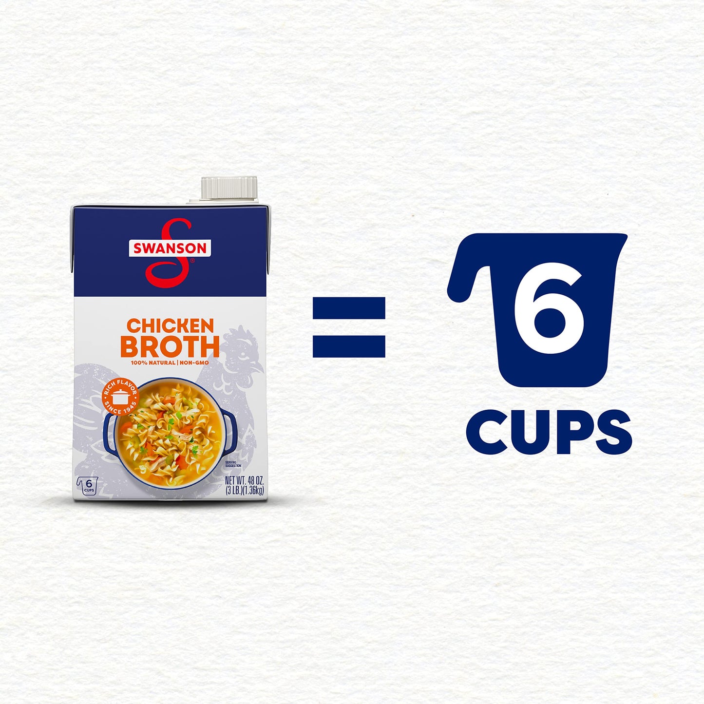 Swanson Chicken Broth, 48 Ounce Resealable Carton (Pack of 3)