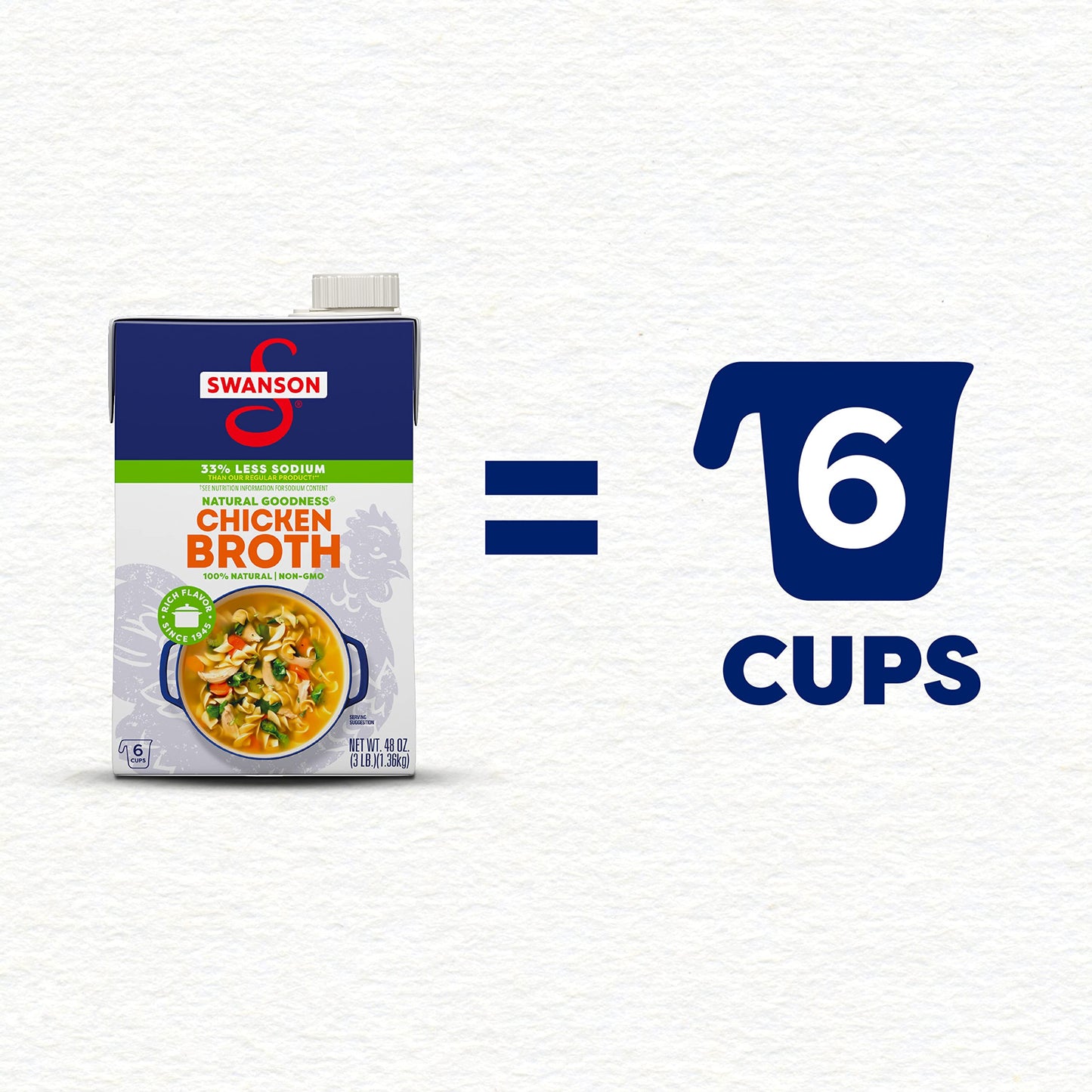 SWANSON S Natural Goodness Chicken Broth, 48 oz Carton (Pack of 3)