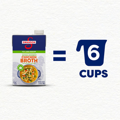 SWANSON S Natural Goodness Chicken Broth, 48 oz Carton (Pack of 3)