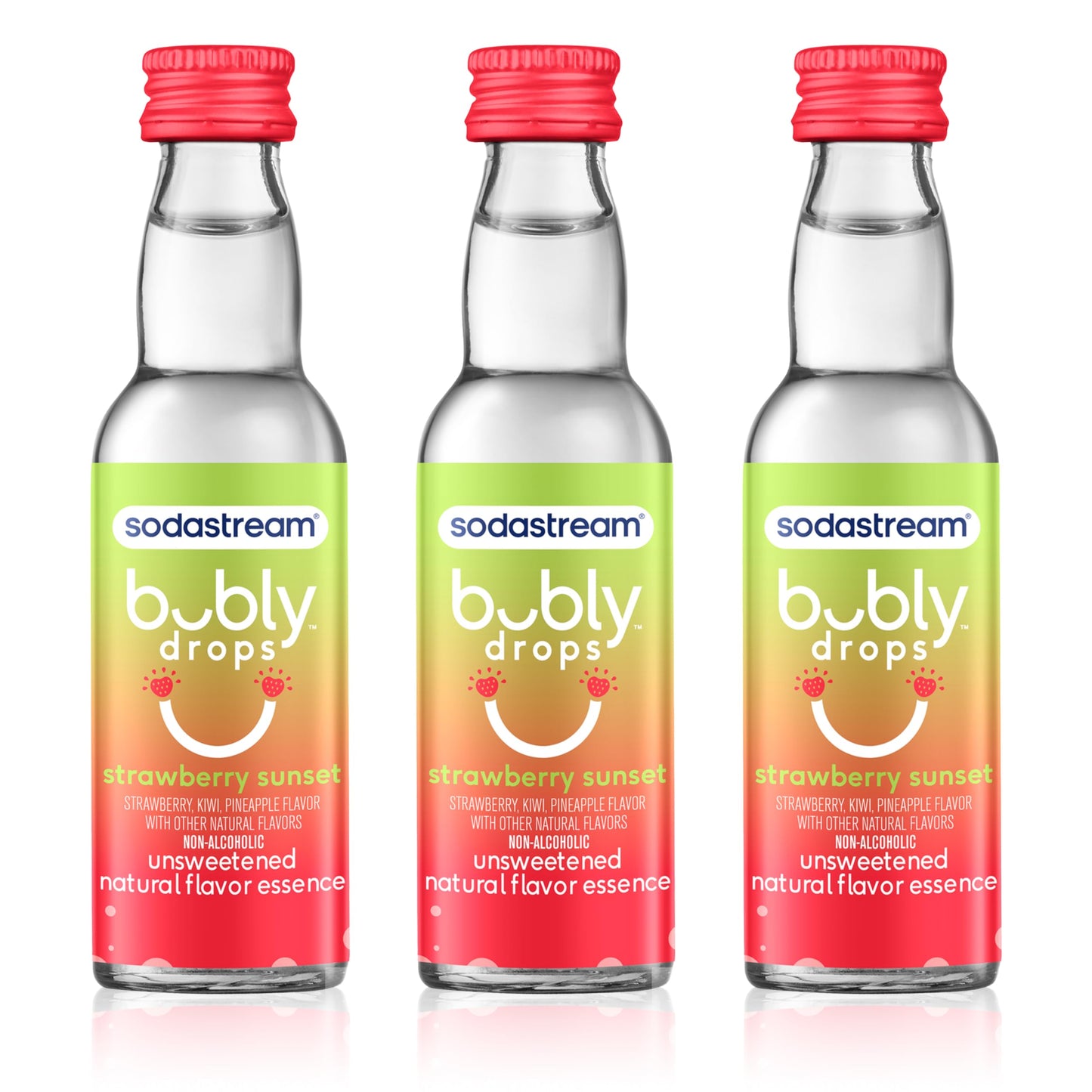 SodaStream bubly Drops, Strawberry Sunset, 1.36oz (Pack of 3)