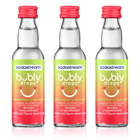 SodaStream bubly Drops, Strawberry Sunset, 1.36oz (Pack of 3)