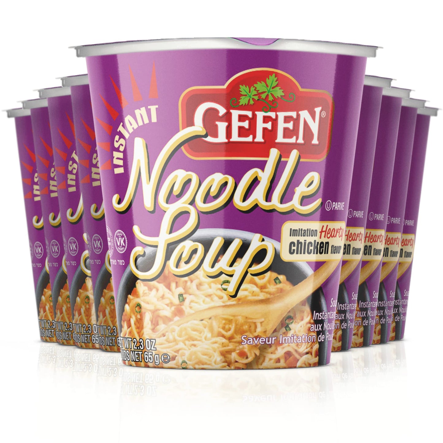 Gefen Instant Noodle Soup, Hearty Chicken Flavored Soup Cup 2.3oz (12 pack)