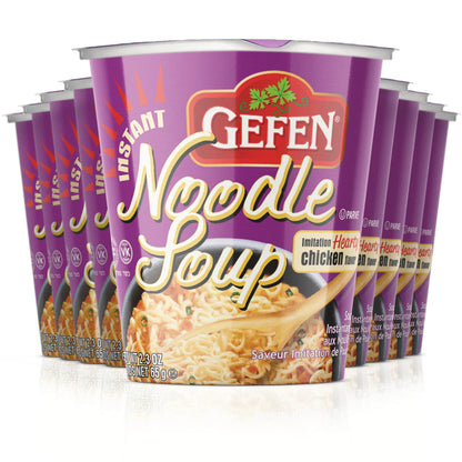 Gefen Instant Noodle Soup, Hearty Chicken Flavored Soup Cup 2.3oz (12 pack)