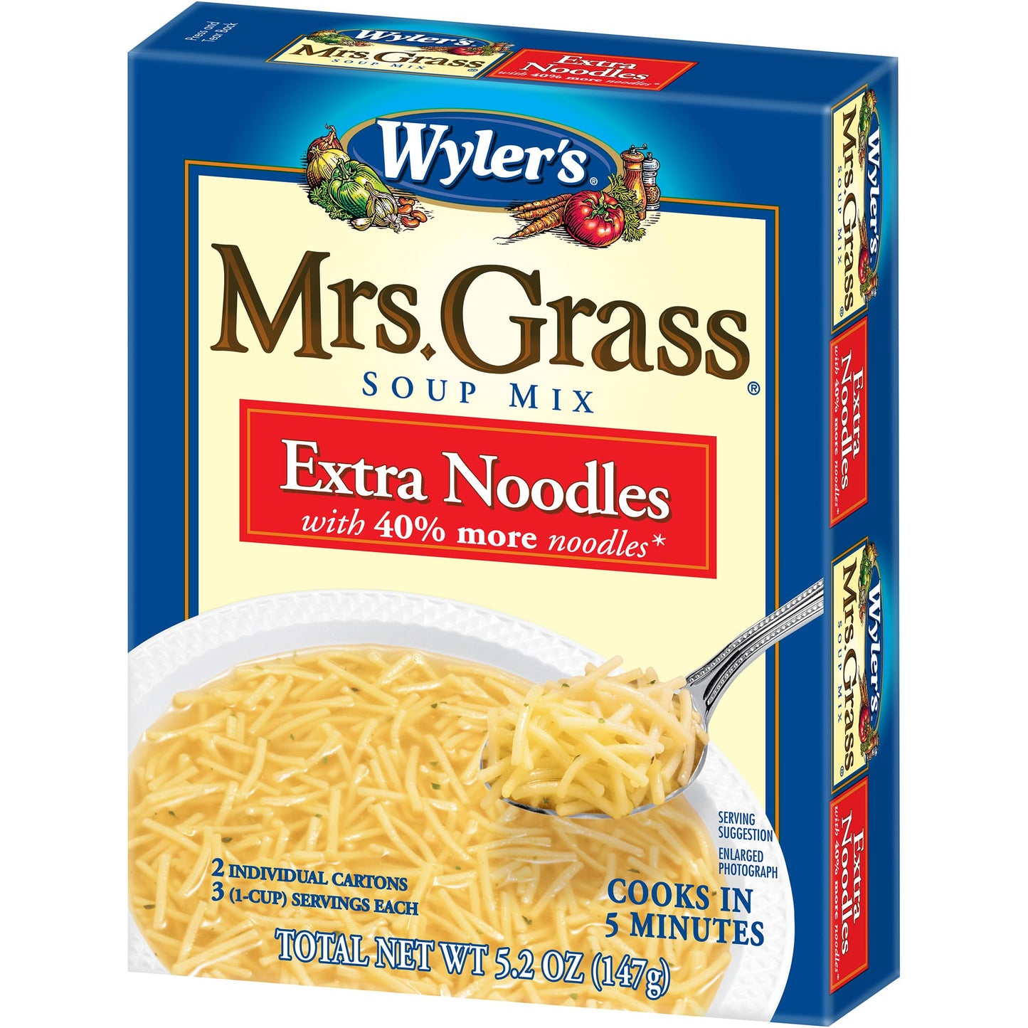 Wyler's Mrs. Grass Extra Noodles Soup Mix, 5.2 oz Box