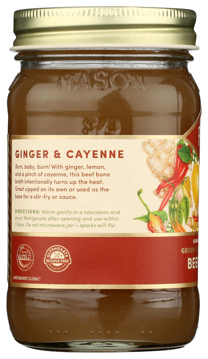 Fond, Bone Broth Beef Ginger Cayenne Lemon, 14 Fl Oz