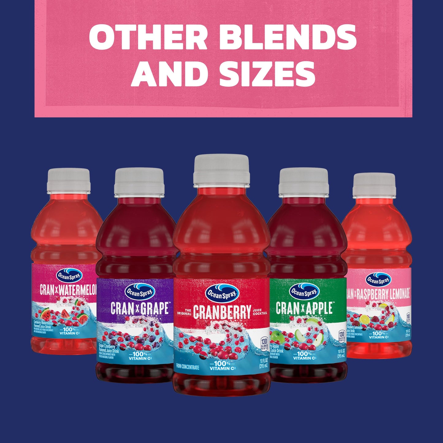 Ocean Spray® Cran-Raspberry Lemonade™ Cranberry Raspberry Lemonade Juice Drinks, 10 Fl Oz Bottles, 6 Count (Pack of 2)