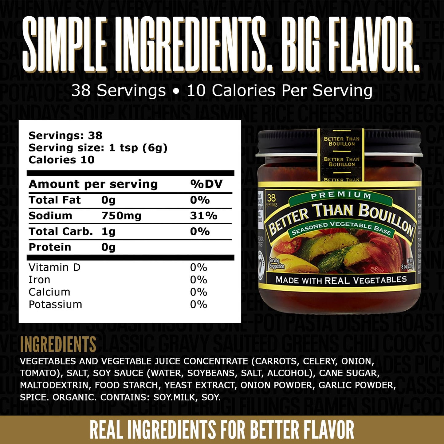 Better Than Bouillon Premium Seasoned Vegetable Base, Makes 38 Cups of Broth, 8 oz