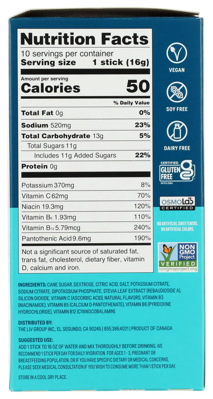 LIQUID IV Strawberry Hydration Electrolyte 10 Count, 0.56 OZ