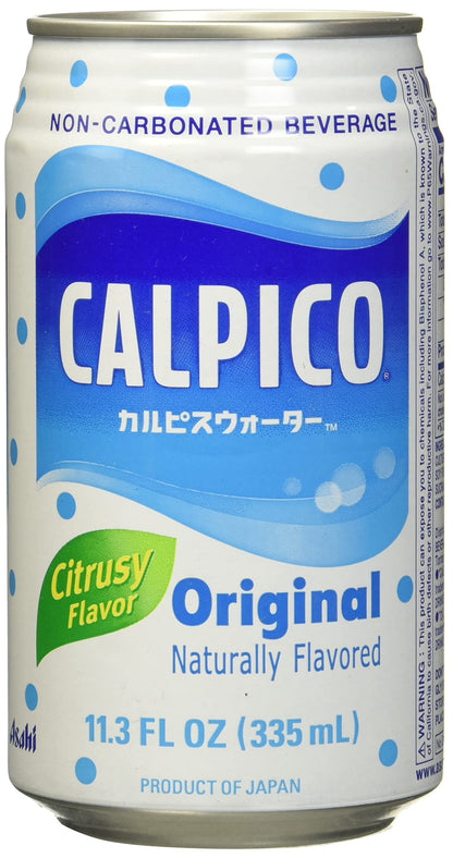 Calpico Original Citrusy Flavor Soft Drink in Can 11.3 fz (pack of 24)