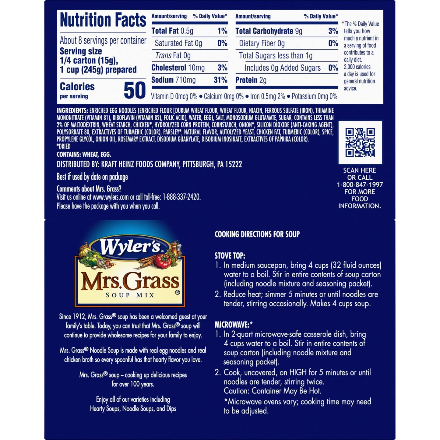 MRS GRASS MIX SOUP CHICKEN NOODLE, 4.2 OZ, 2 PACK