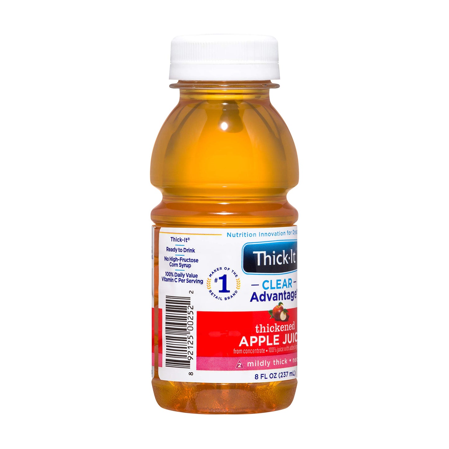 Thick-It Clear Advantage Mildy Thick Apple Juice, Nectar Consistency, Ready-to-Drink, Digestible Swallowing Aid, Hydration on the Go, Convenient & Ready-to-Use, 8 oz Bottle (24 Pack)