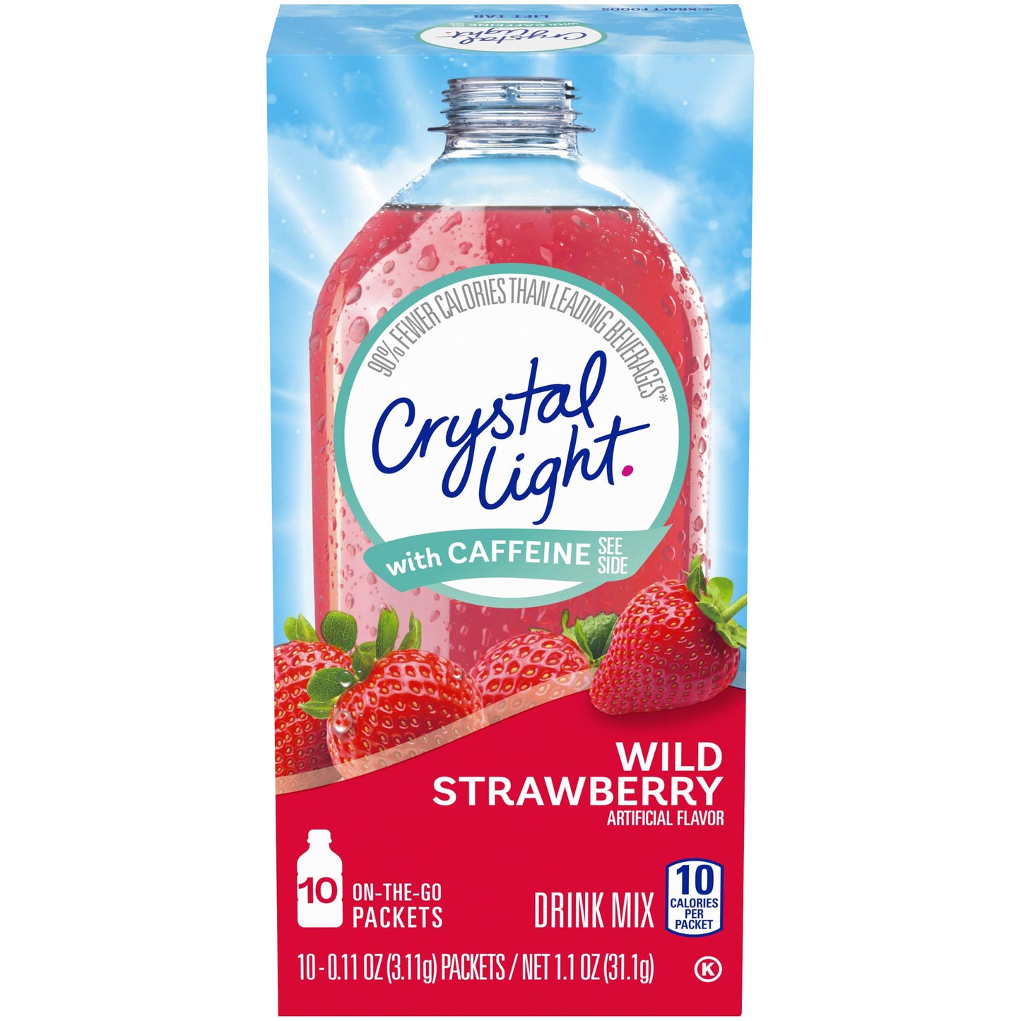 Crystal Light Grape Energy Drink Mix with Caffeine, 120 On-the-Go Packets, 12 Packs of 10