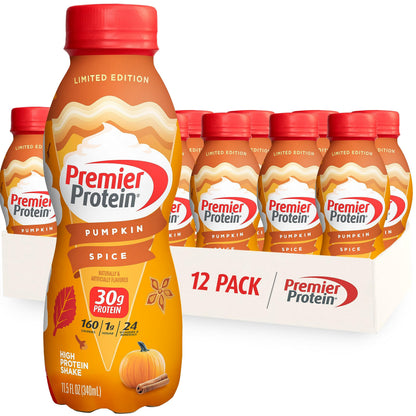 Premier Protein Shake Limited Edition 30g 1g Sugar 24 Vitamins Minerals Nutrients to Support Immune Health & Premier Liquid Protein Shake