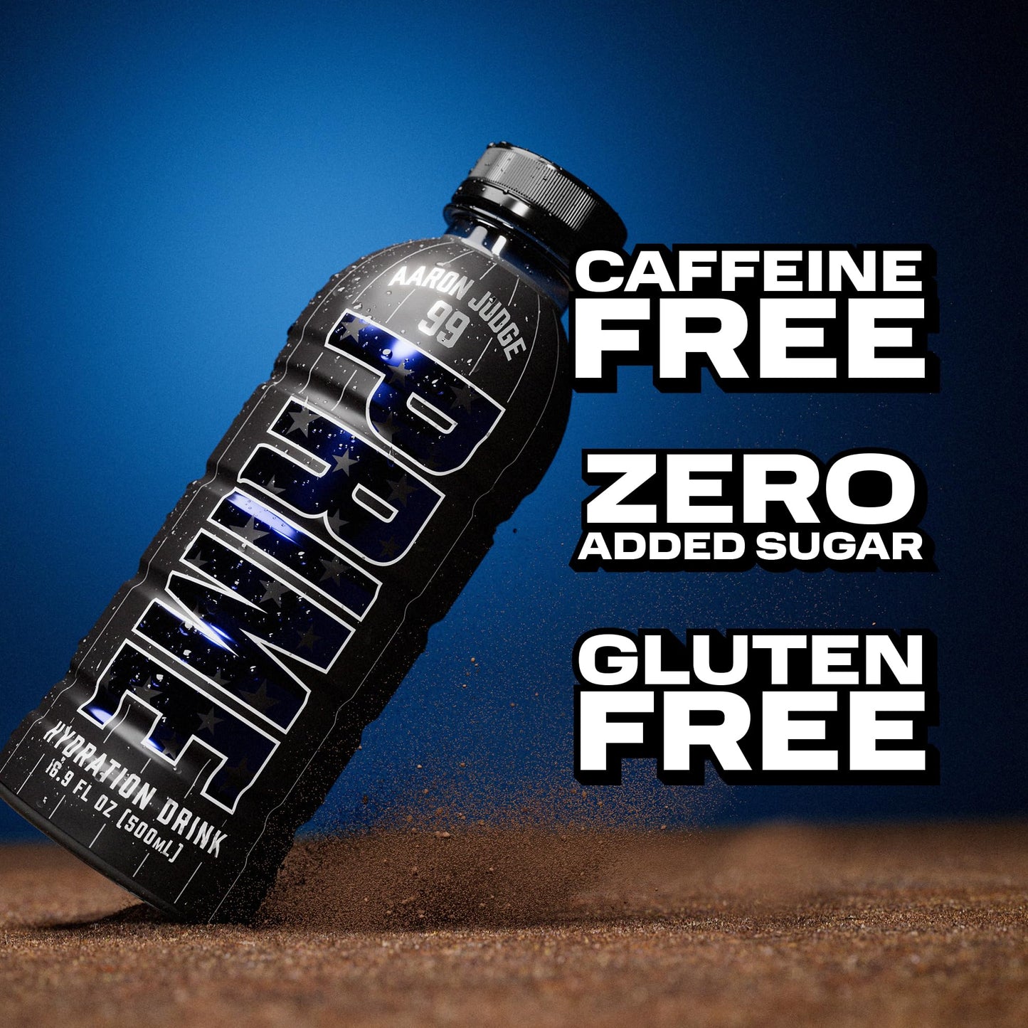 PRIME Hydration Aaron Judge, Sports Drinks, Electrolyte Enhanced for Replenishing Fluids, 250mg BCAAs, B Vitamins, Antioxidants, Low Sugar, 16.9 Fl Oz, 12 Pack