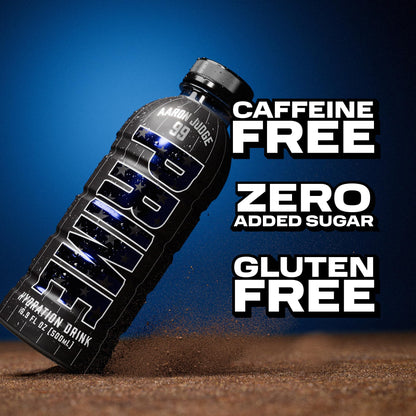 PRIME Hydration Aaron Judge, Sports Drinks, Electrolyte Enhanced for Replenishing Fluids, 250mg BCAAs, B Vitamins, Antioxidants, Low Sugar, 16.9 Fl Oz, 12 Pack