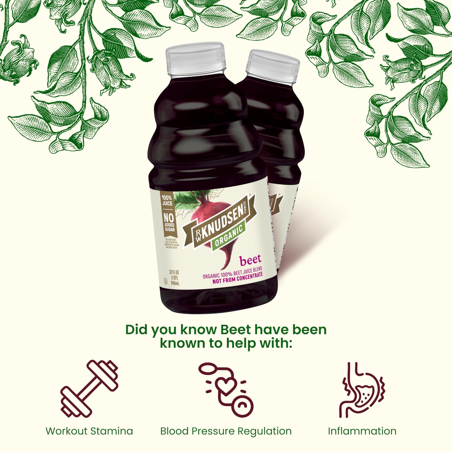 R.W. Knudsen Organic Beet Juice, 32 fl oz (Pack of 1)