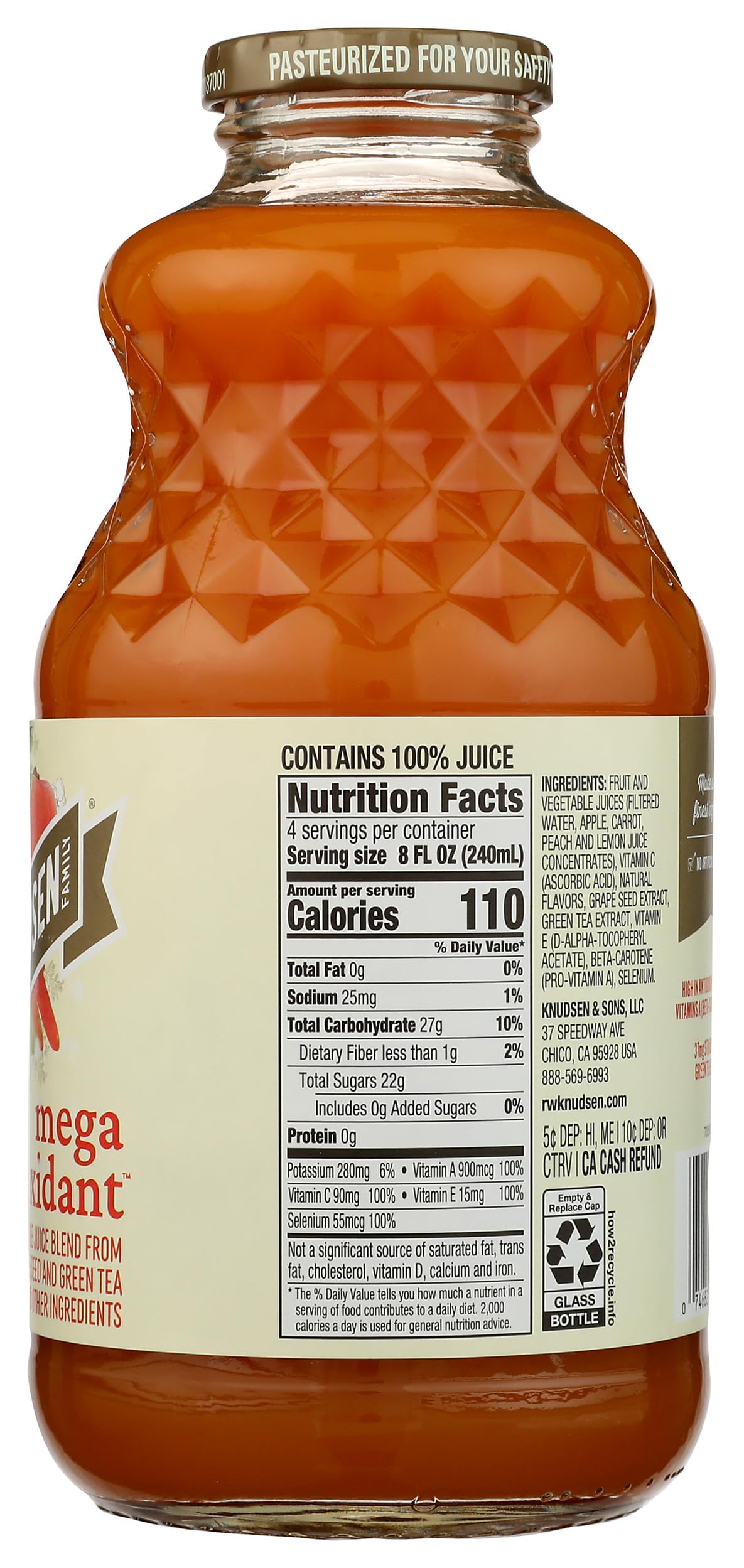 R.W. Knudsen Family Simply Nutritious Mega Antioxidant Beverage, 32 Ounces