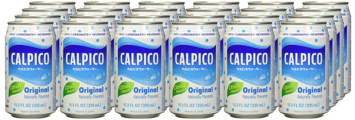 Calpico Original Citrusy Flavor Soft Drink in Can 11.3 fz (pack of 24)