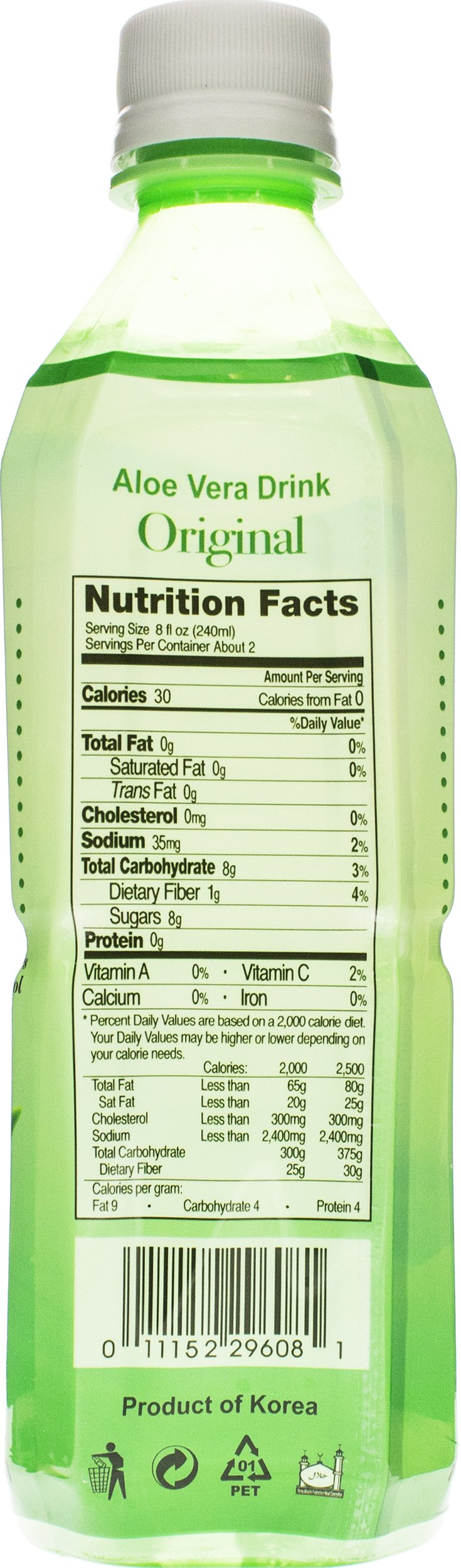 Hapi Aloe Vera Drink, Original, 16.9 Ounce (Pack of 20)