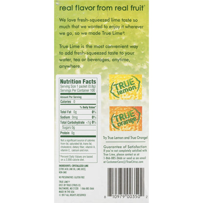 TRUE LIME and TRUE LEMON Water Enhancers, Bulk Dispenser Packs, 0 Calorie Drink Mix Packets (100 Count Each)