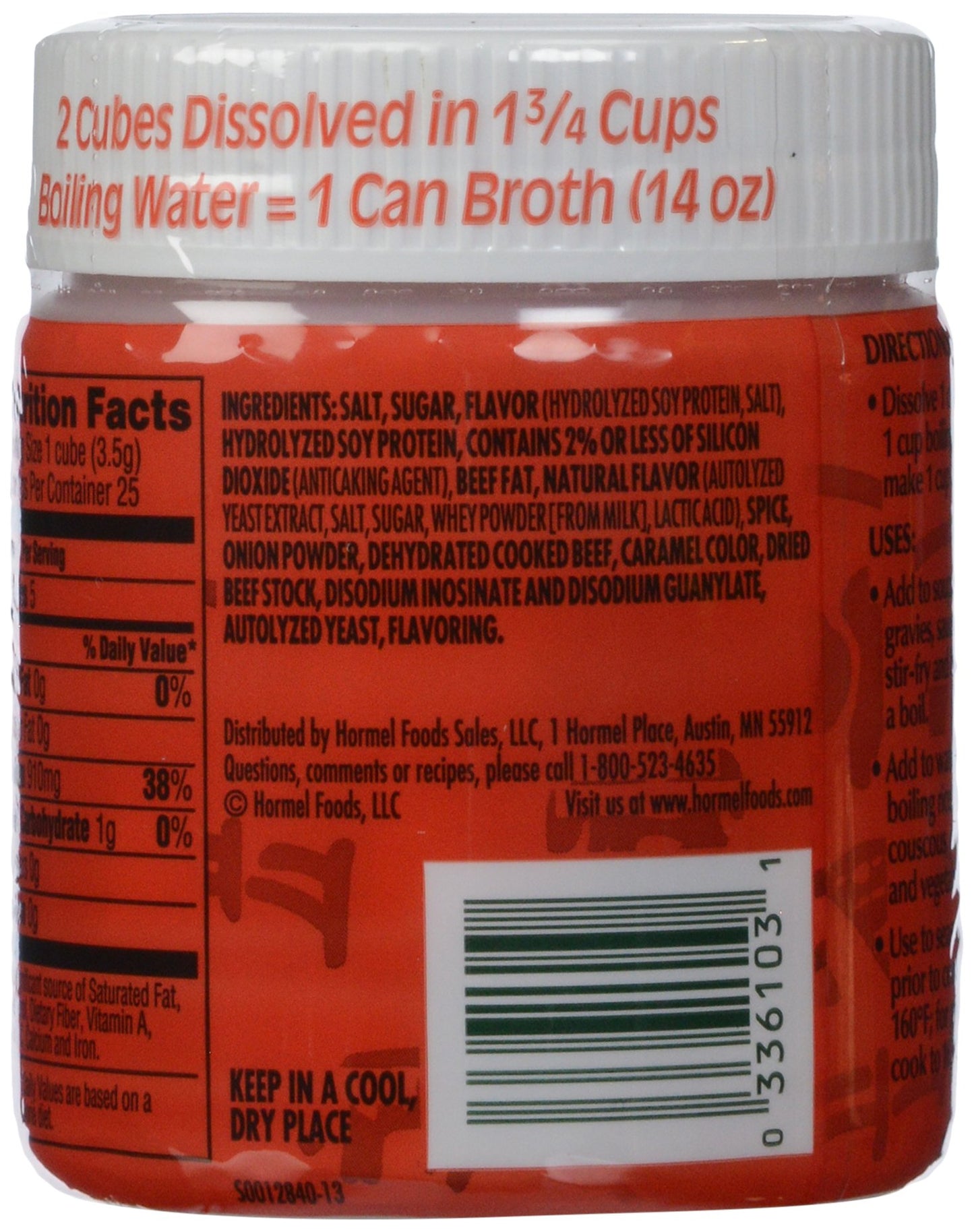 Herb Ox Beef Bouillon Cubes - 25 Cubes - Gluten Free