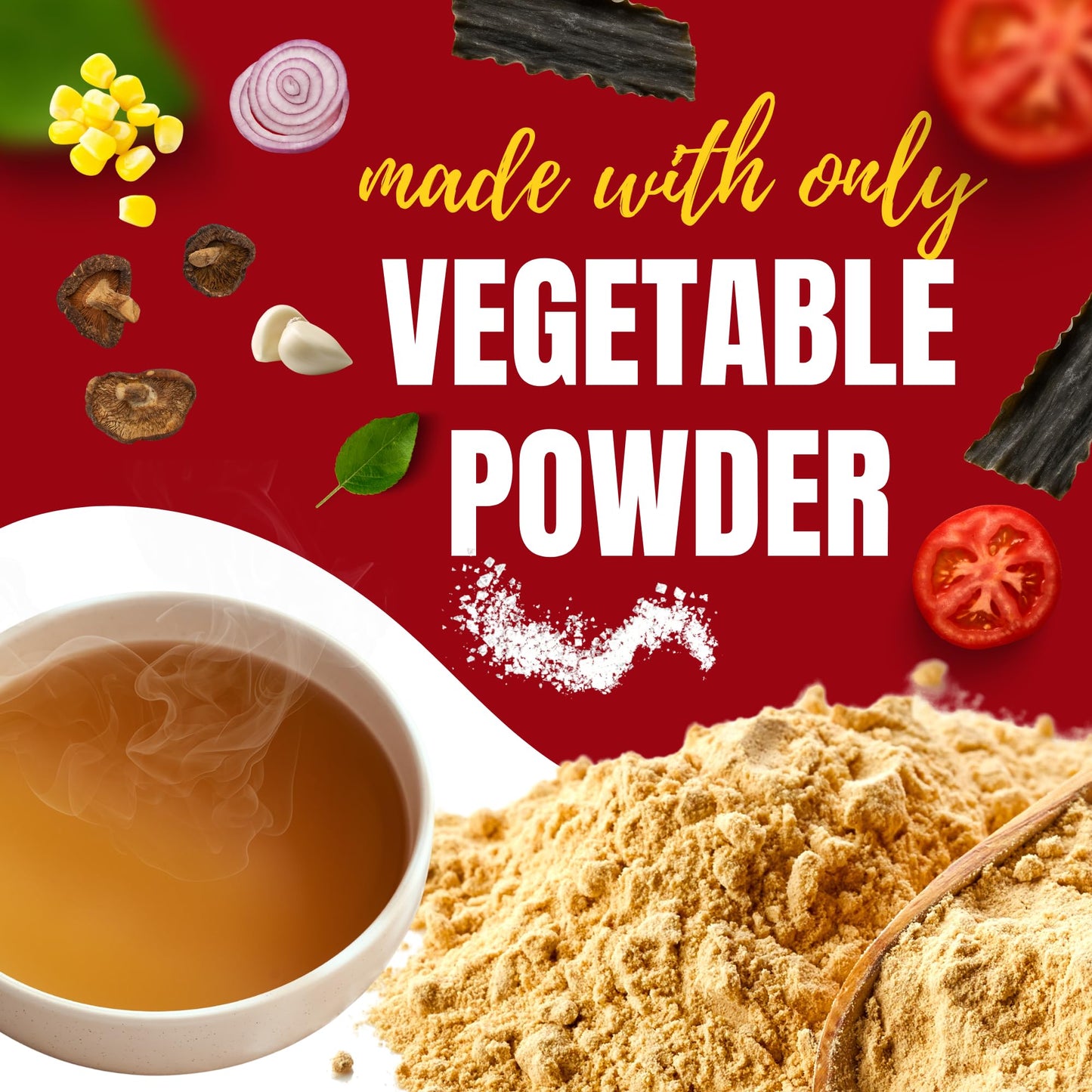 Instant Umami Broth Powder Aging Care 4.23oz (120g) by Aki Foods Japan – Natural Kombu & Vegetable Broth | No MSG, No Artificial Additives, Plant-Based Soup Stock | Product of Japan