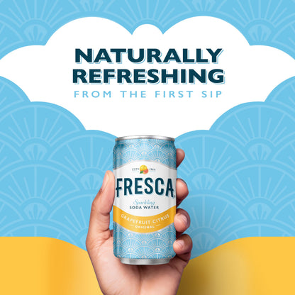 Fresca Citrus Soda Soft Drink Fridge Pack, 7.5 fl oz Mini Cans, 10 Pack