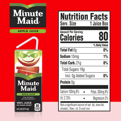 Minute Maid 6oz 8pk Apple w/ Calcium & Vitamin C